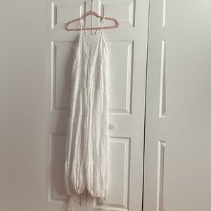 Free People Savannah Lace White Eyelet Jumpsuit.